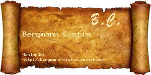 Bergmann Cintia névjegykártya